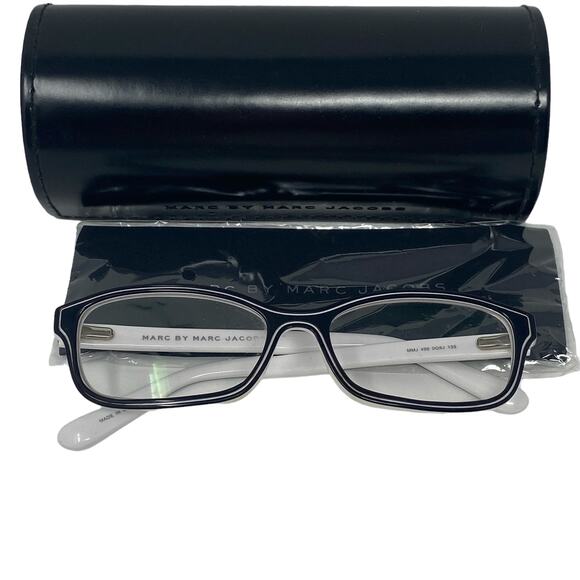 Marc By Marc Jacobs Woman\'s White Black Eyeglasses Frames With Case Needs Lens main image 8